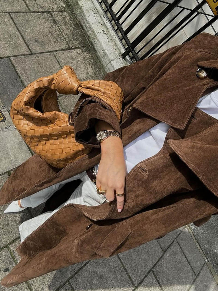 W&W Mode | Faux Suede Trenchcoat