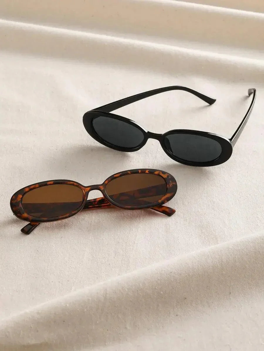 W&W Mode | Ovaler Sonnenbrille Im 90er Jahre Stil Mit Weinlese Charme