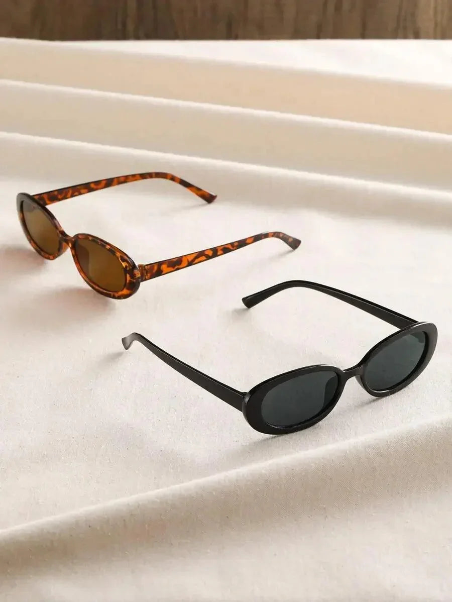 W&W Mode | Ovaler Sonnenbrille Im 90er Jahre Stil Mit Weinlese Charme