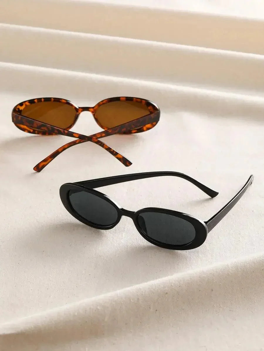 W&W Mode | Ovaler Sonnenbrille Im 90er Jahre Stil Mit Weinlese Charme