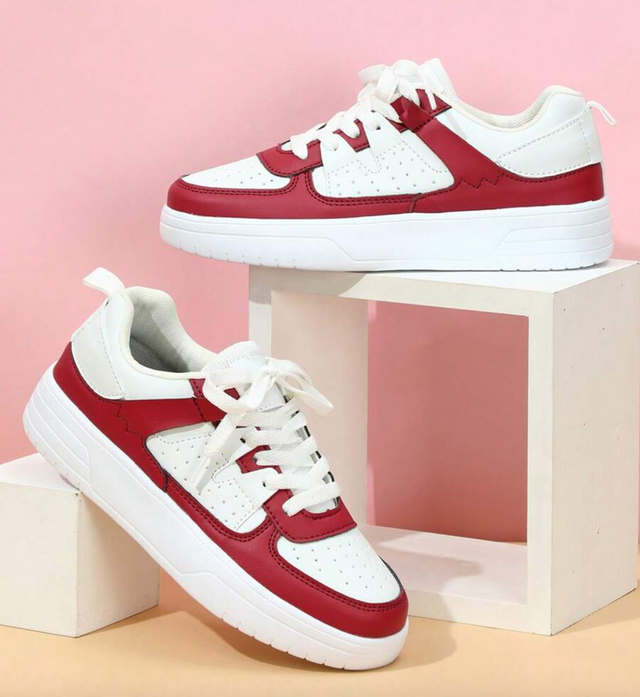 W&W Mode | Pastellfarbene Colorblock Sneakers Mit Klobiger Sohle Für Damen