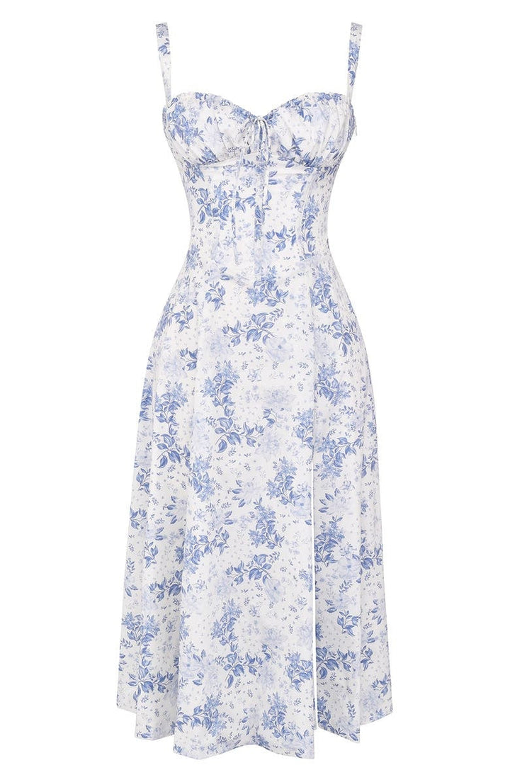 W&W Mode | Ärmellos Rückenkrawatte Midikleid Sonnenkleid