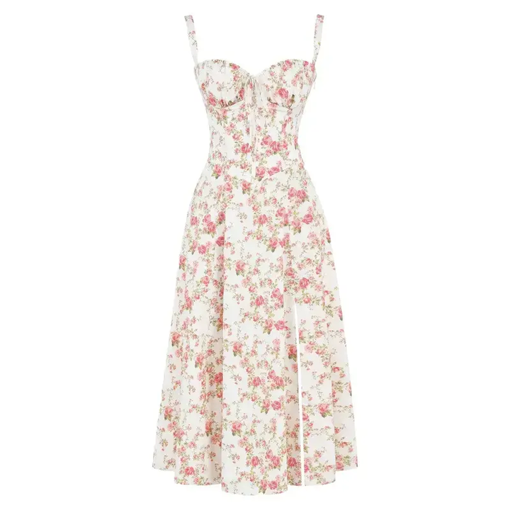 W&W Mode | Ärmellos Rückenkrawatte Midikleid Sonnenkleid