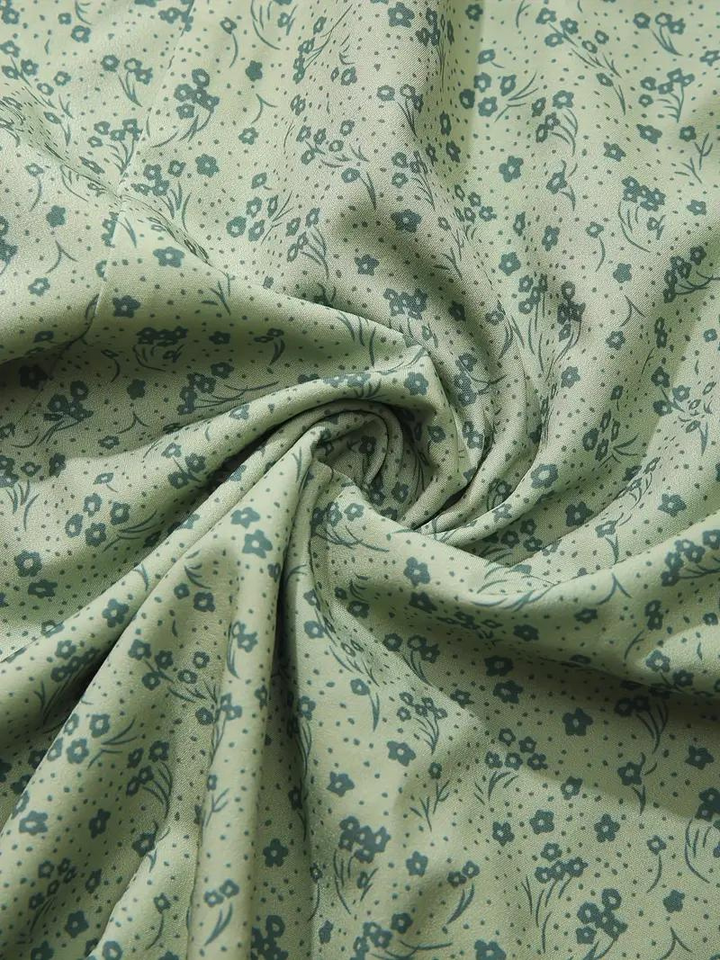 W&W Mode | Blumendruck Puffärmel Sommerkleid Maxikleid