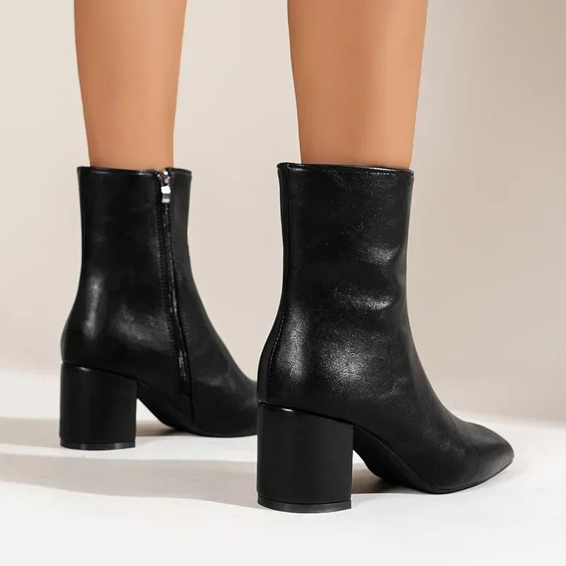 W&W Mode | Salomé Stylische Stiefeletten Mit Blockabsatz