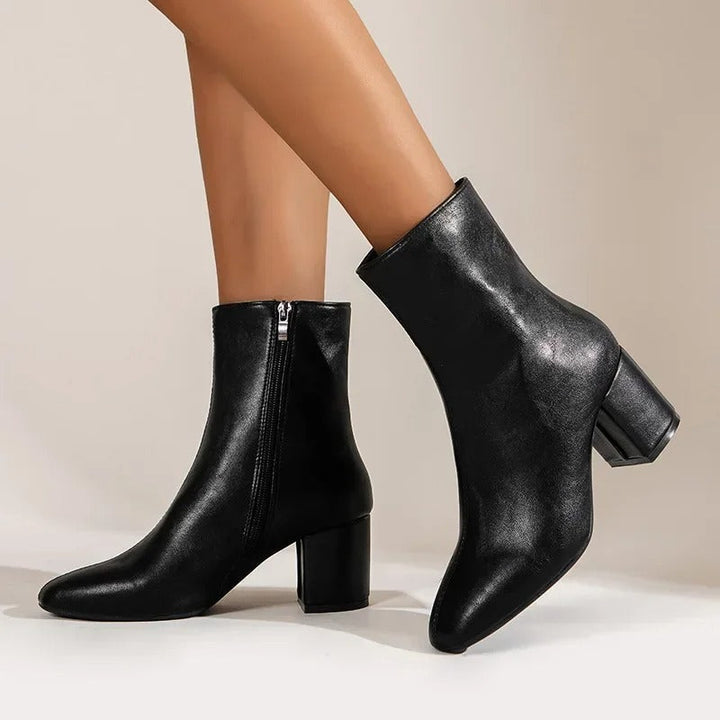 W&W Mode | Salomé Stylische Stiefeletten Mit Blockabsatz