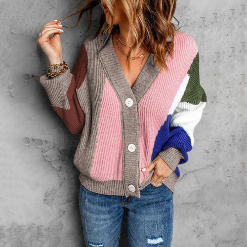 W&W Mode | Strickjacke In Kontrastfarbe