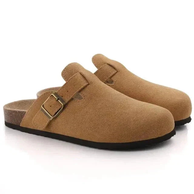 W&W Mode | Slip on Korksohle Pantoletten Herrenschlappen