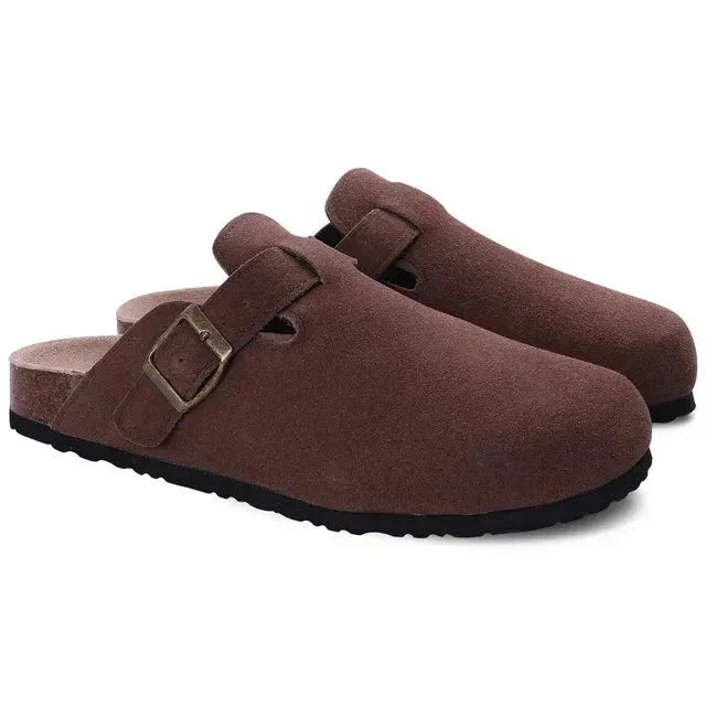 W&W Mode | Slip on Korksohle Pantoletten Herrenschlappen