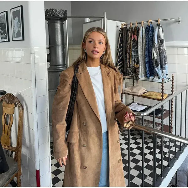 W&W Mode | Faux Suede Trenchcoat