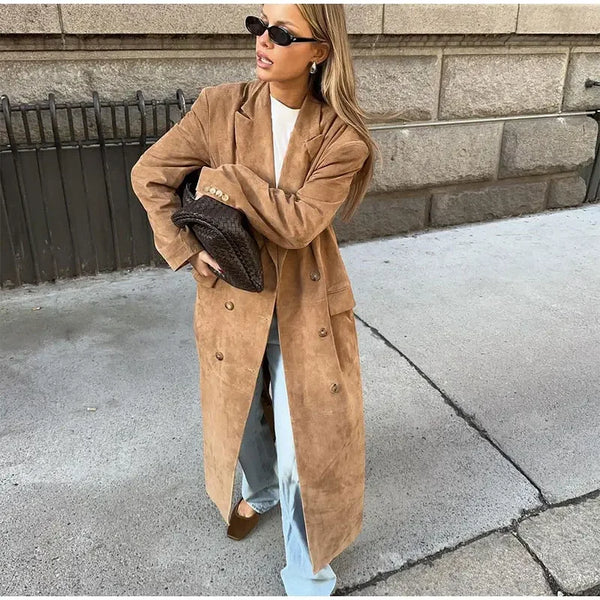 W&W Mode | Faux Suede Trenchcoat