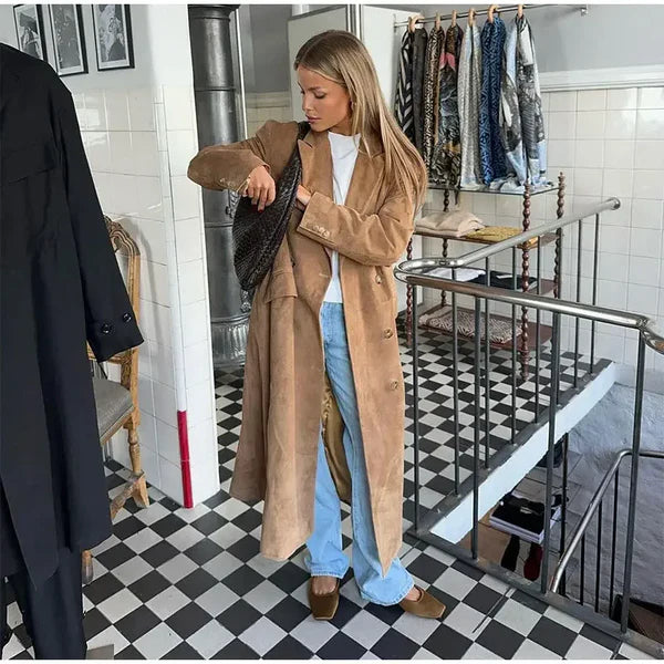 W&W Mode | Faux Suede Trenchcoat