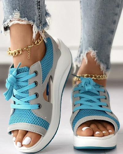 W&W Mode | Orthopädische Open-Toe Mesh-Sneaker für Damen