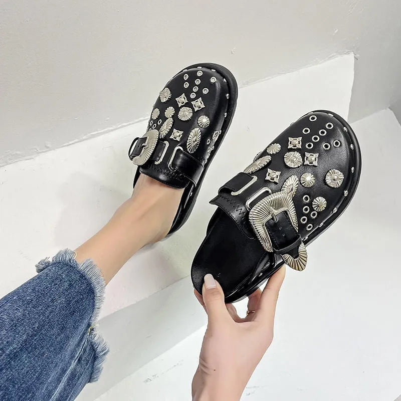 Damen orthopädische Punk-Pantoffeln mit rutschfester Sohle