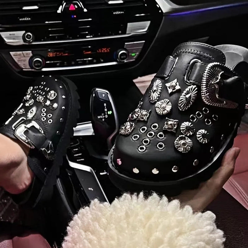 Damen orthopädische Punk-Pantoffeln mit rutschfester Sohle