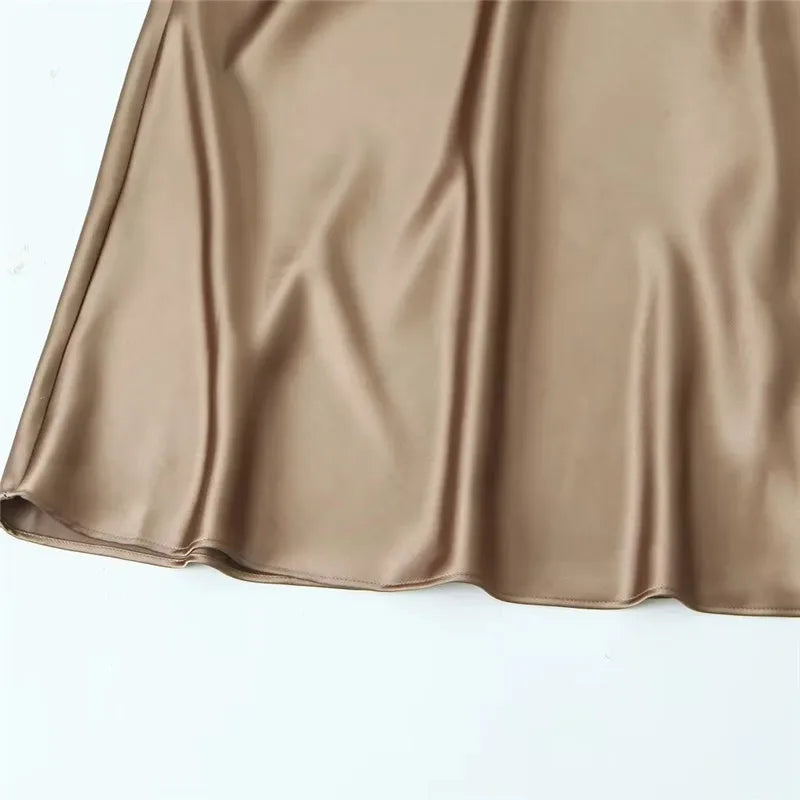 Sophia™ - Elegantes Satin-Midikleid