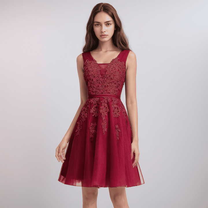 W&W Mode | Spitzenapplikation Kleid Für Die Hochzeit