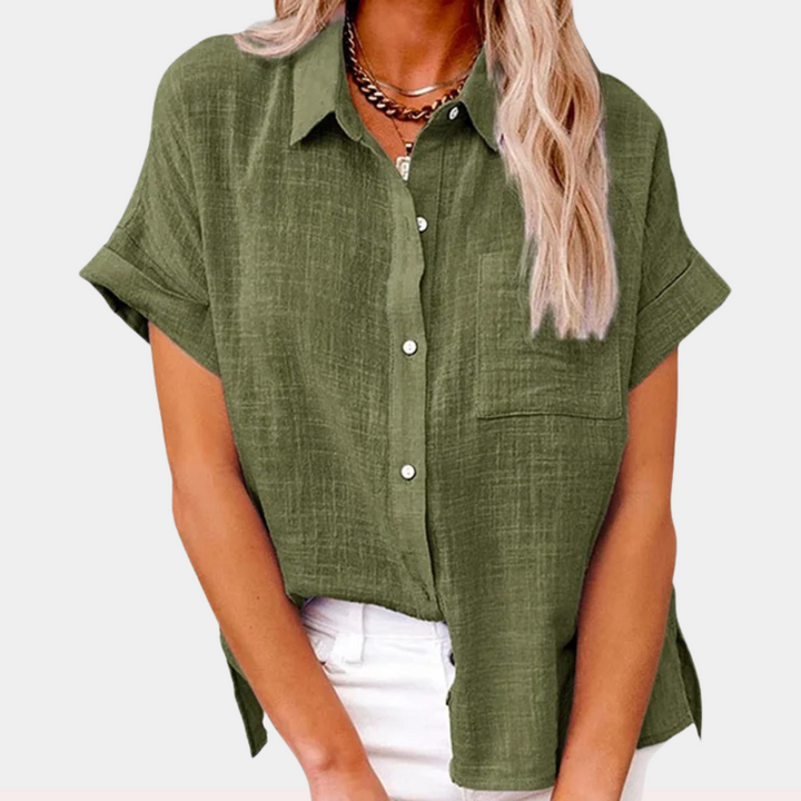W&W Mode | Leichte Baumwoll Leinen Bluse