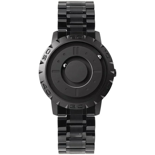 QuantumFlux Uhr mit magnetischen Kugelzeigern und verstellbarem Armband