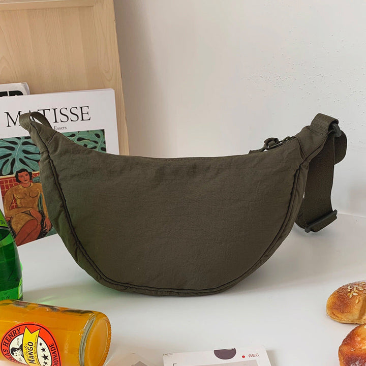 W&W Mode | Damenumhängetasche Half Moon mit verstellbarem Riemen