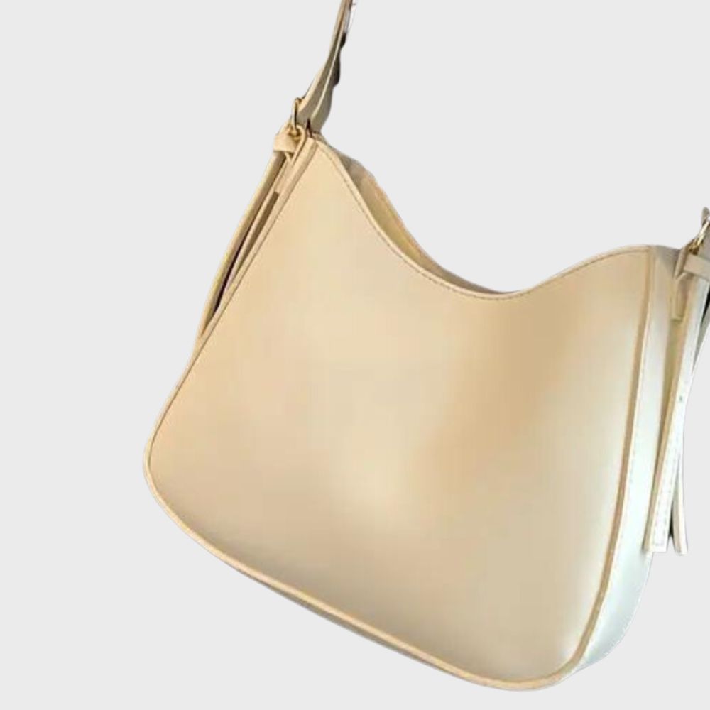 Kleine Schultertasche aus Kunstleder mit Reißverschluss
