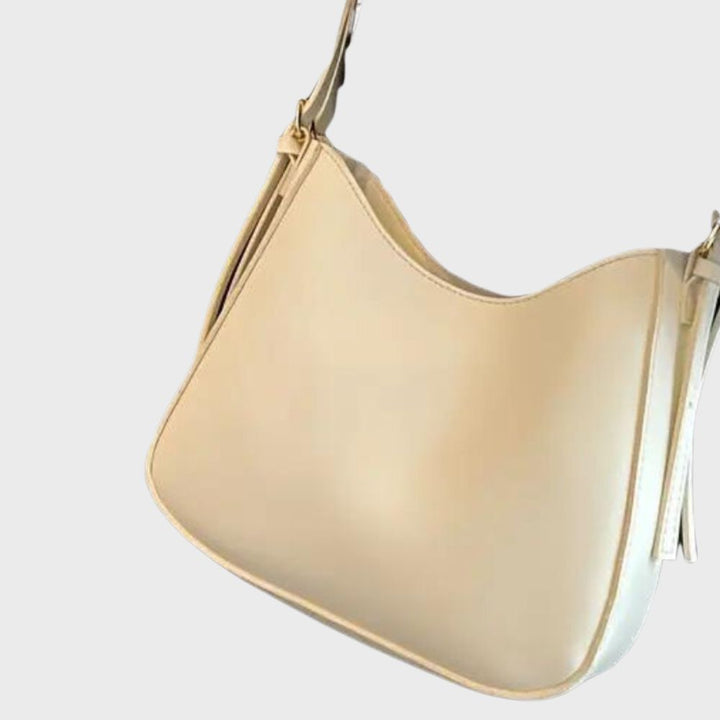 Kleine Schultertasche aus Kunstleder mit Reißverschluss