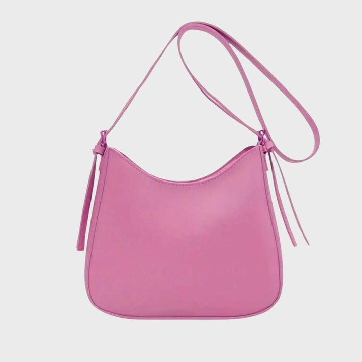 Kleine Schultertasche aus Kunstleder mit Reißverschluss