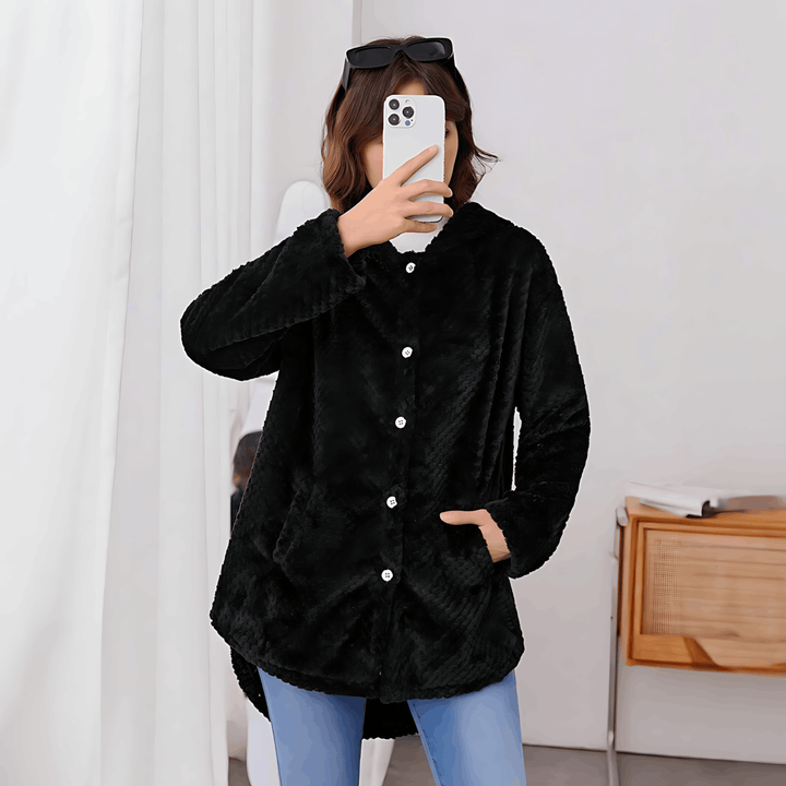 W&W Mode | Wärmende Strickjacke mit weichem Futter und Kapuze für Damen