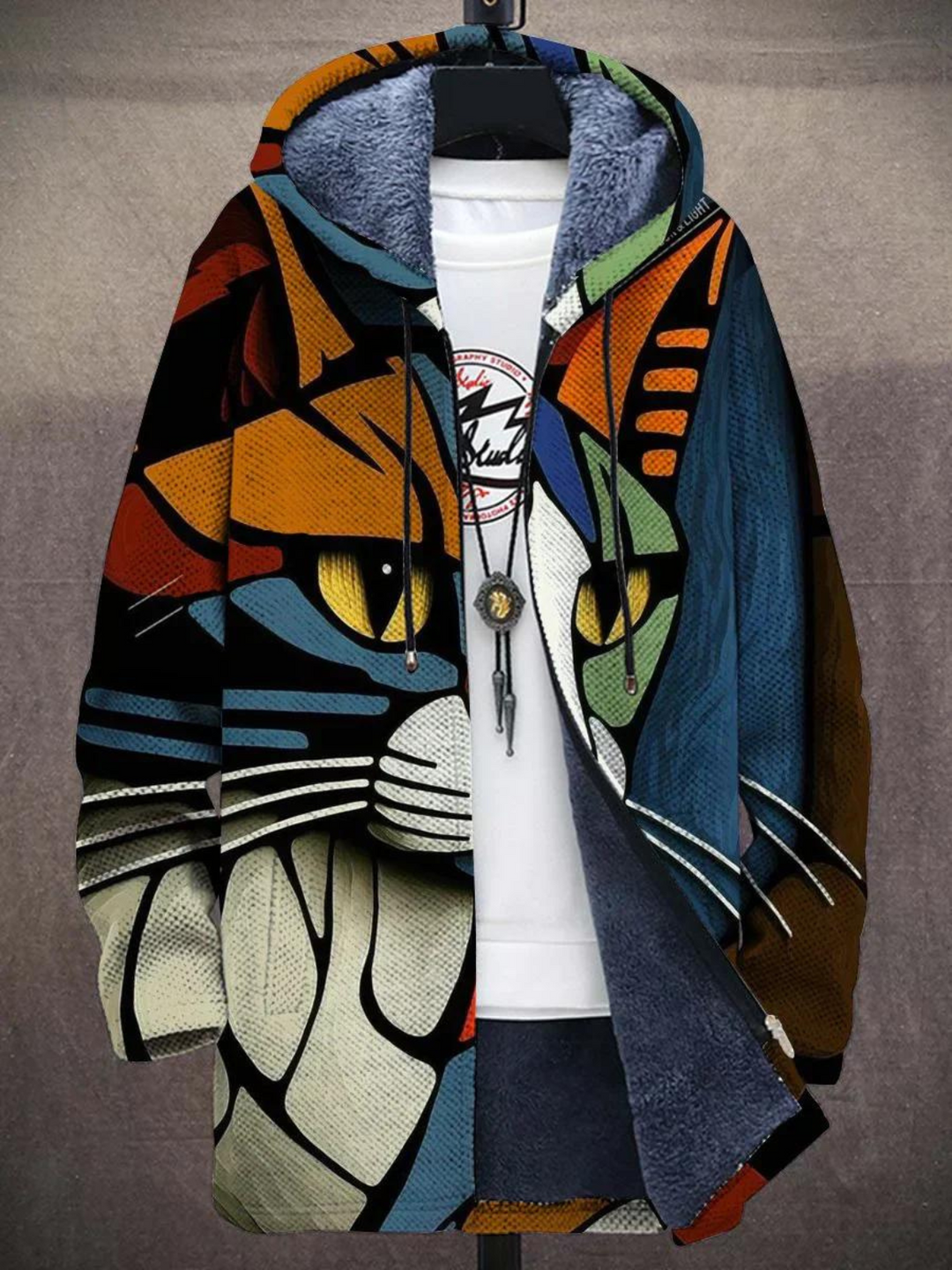 W&W Mode | Gemütliche Künstlerisch Bedruckte Jacke