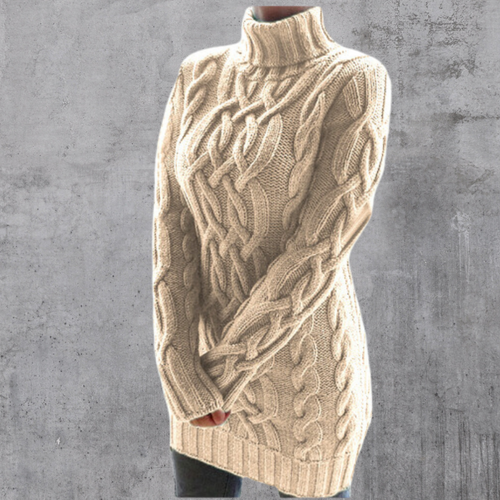 W&W Mode | Stilvoller Warmer Langer Rollkragenpullover