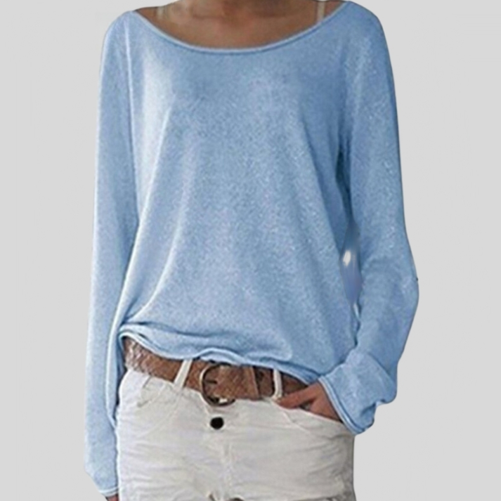 W&W Mode | Eleganter Leichter Pullover Mit Rundhalsausschnitt