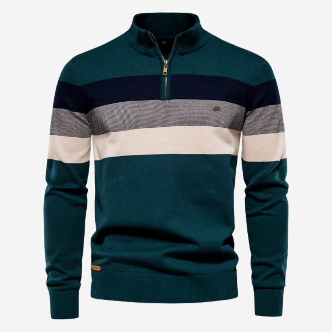 W&W Mode | Herren Pullover mit halbem Reißverschluss für trendigen Komfort