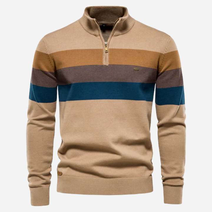 W&W Mode | Retro Pullover mit Viertelreißverschluss