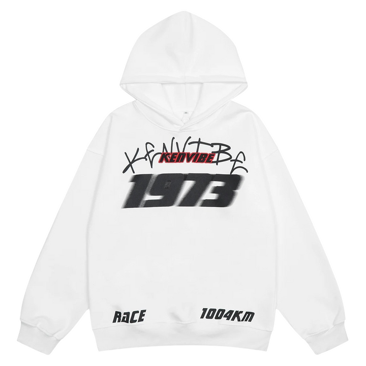 W&W Mode Hoodie - Weinlese - Speed Druck Gestickt
