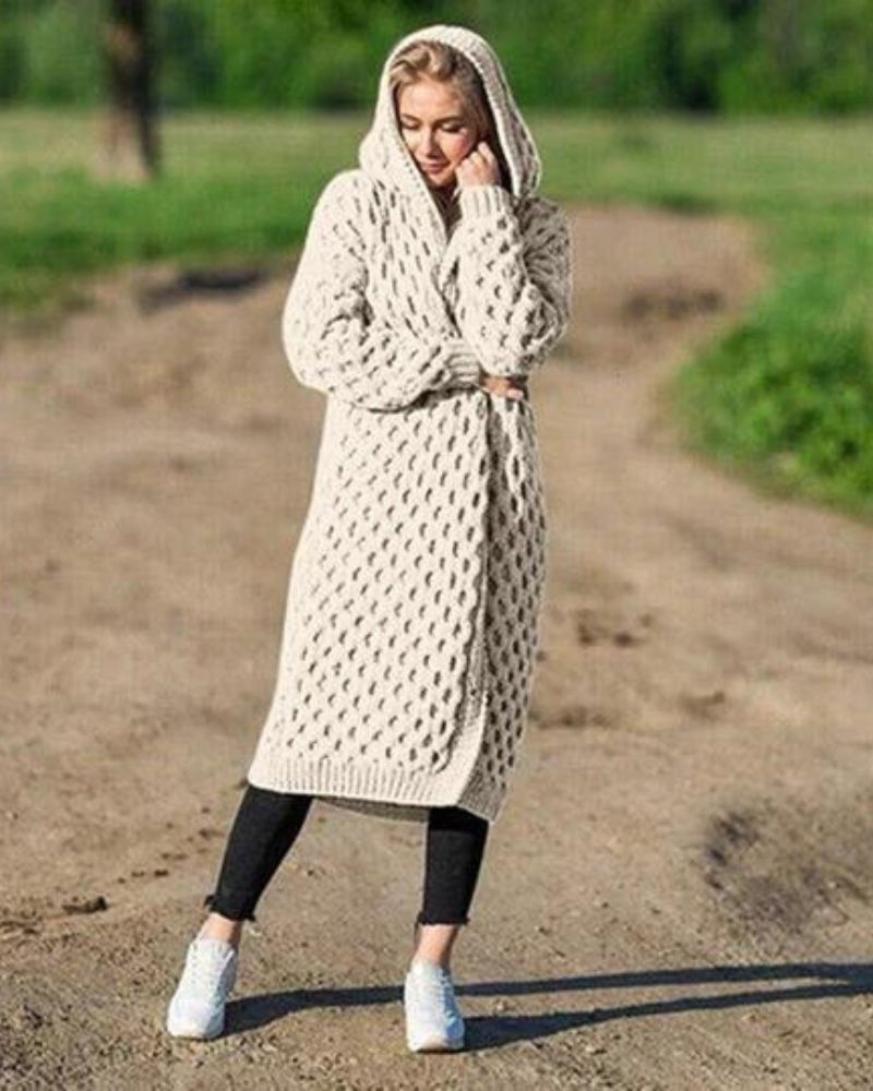 W&W Mode Lange Strickjacke