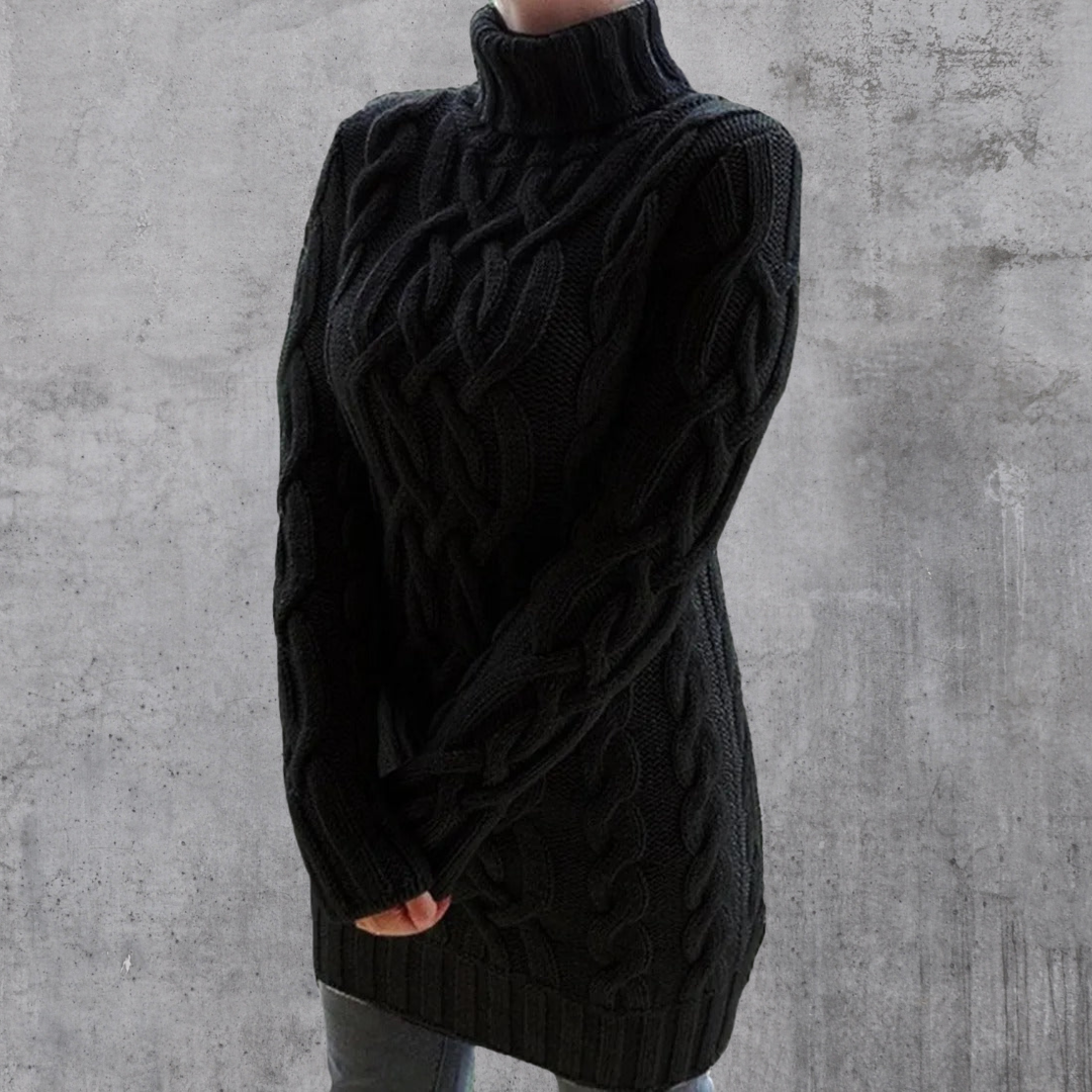 W&W Mode | Stilvoller Warmer Langer Rollkragenpullover