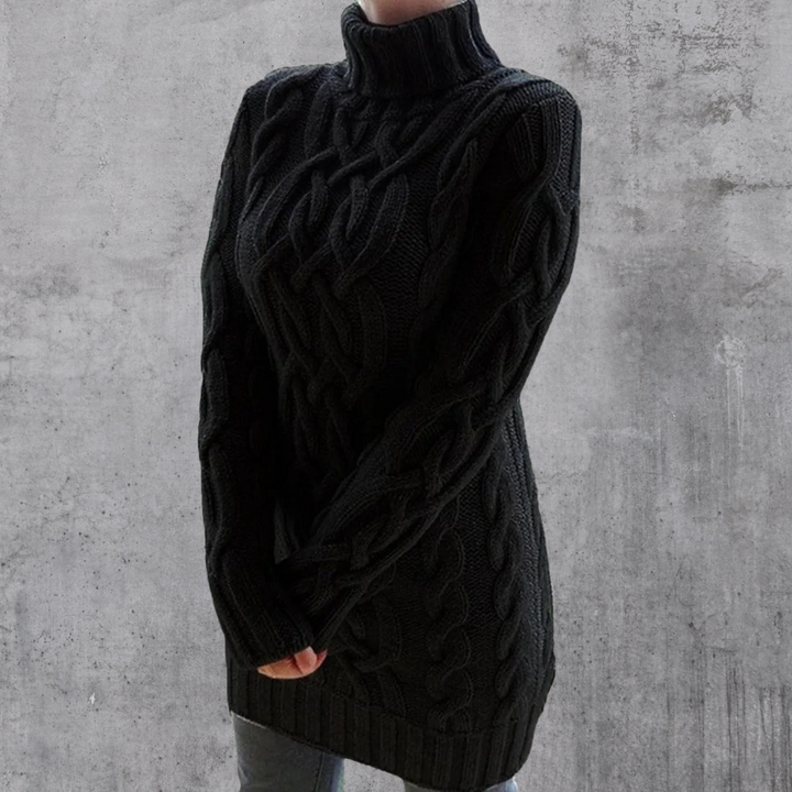 W&W Mode | Stilvoller Warmer Langer Rollkragenpullover