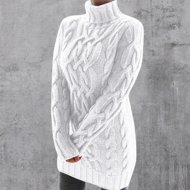 W&W Mode | Stilvoller Warmer Langer Rollkragenpullover