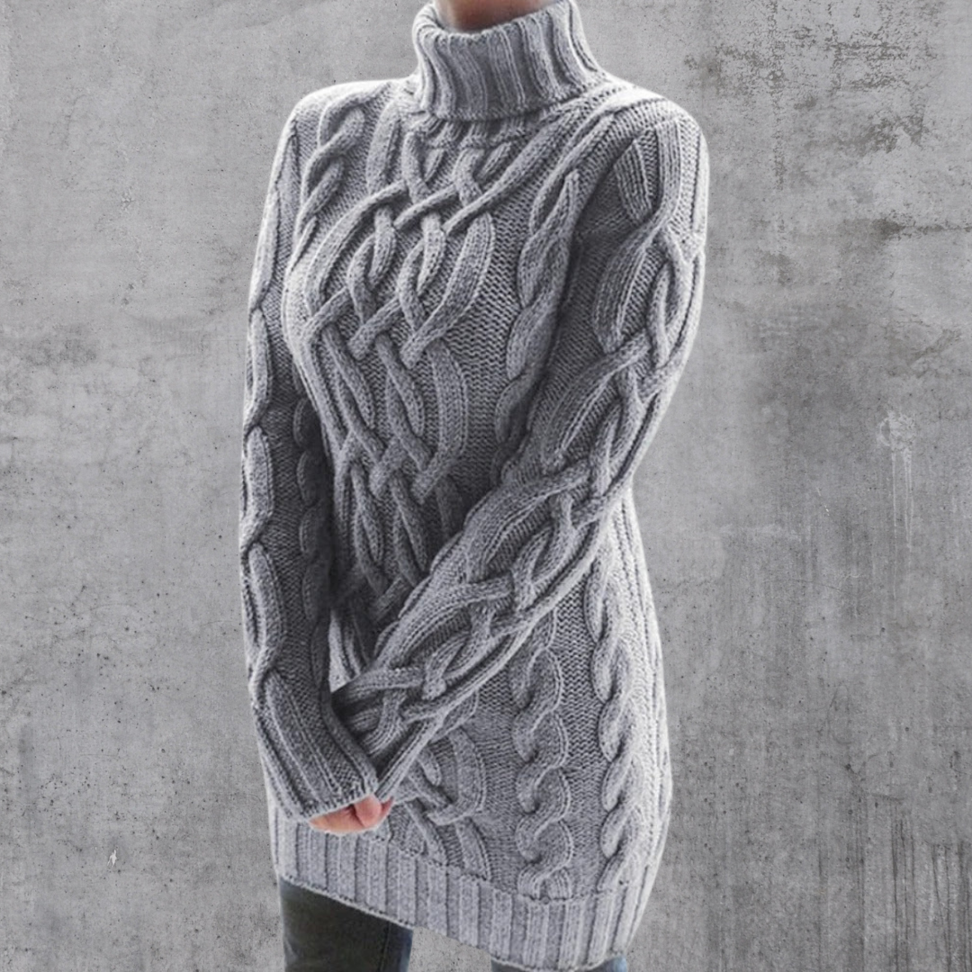 W&W Mode | Stilvoller Warmer Langer Rollkragenpullover