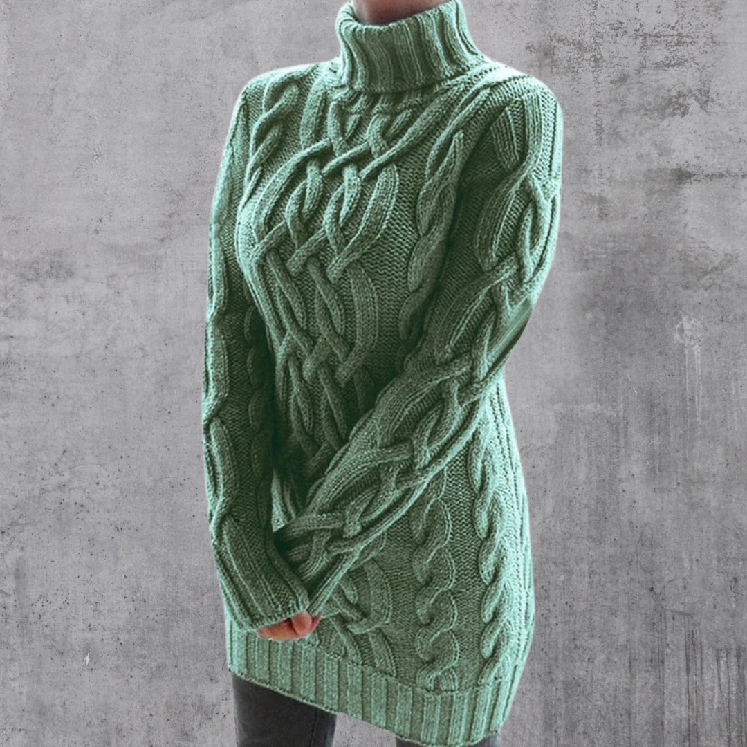 W&W Mode | Stilvoller Warmer Langer Rollkragenpullover