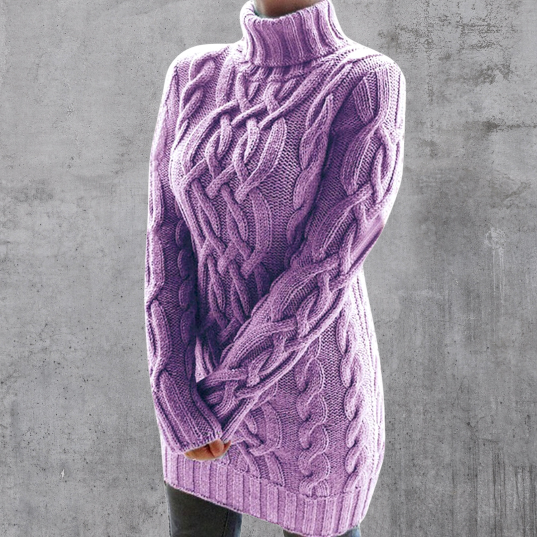 W&W Mode | Stilvoller Warmer Langer Rollkragenpullover