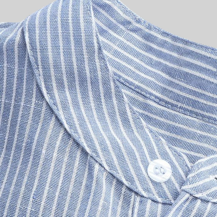 W&W Mode – Lässig – Kurta Mit Halblangem Knopf Und Streifenmuster