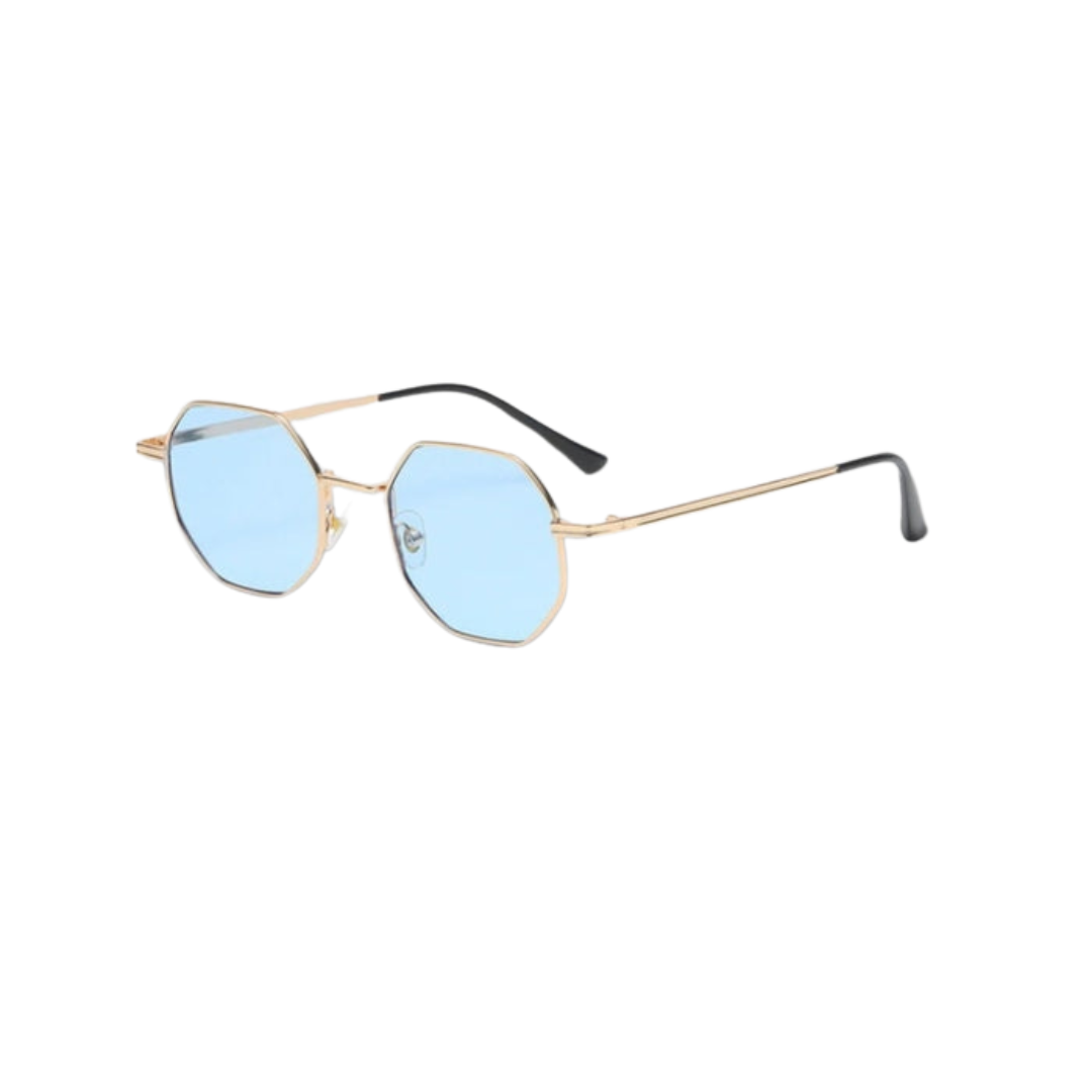 W&W Mode Geld Sonnenbrille - Sommer - Metall Vieleckig