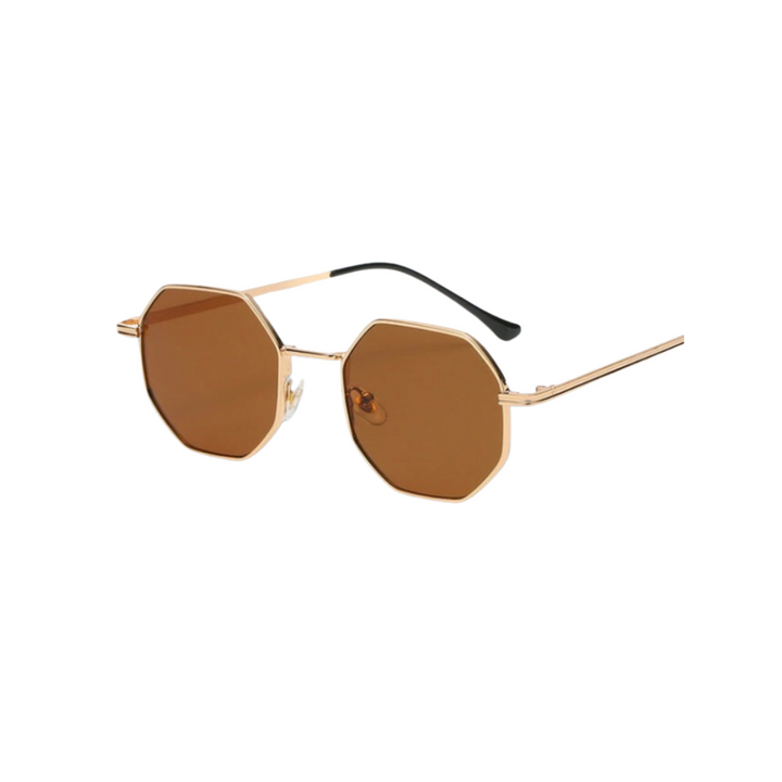 W&W Mode Geld Sonnenbrille - Sommer - Metall Vieleckig
