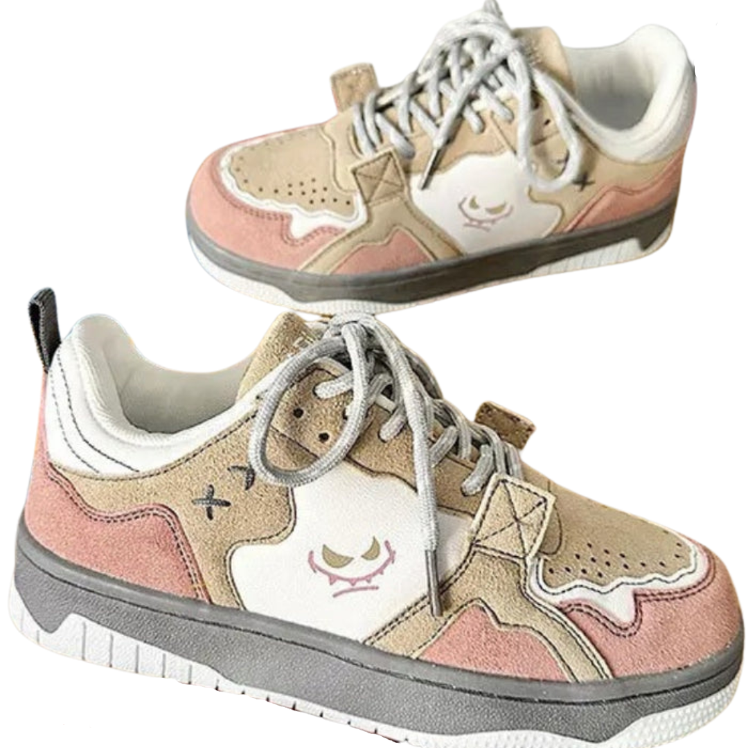W&W Mode - Sneakers - Jahrgang - Graffiti Niedrig-Top-Plattform