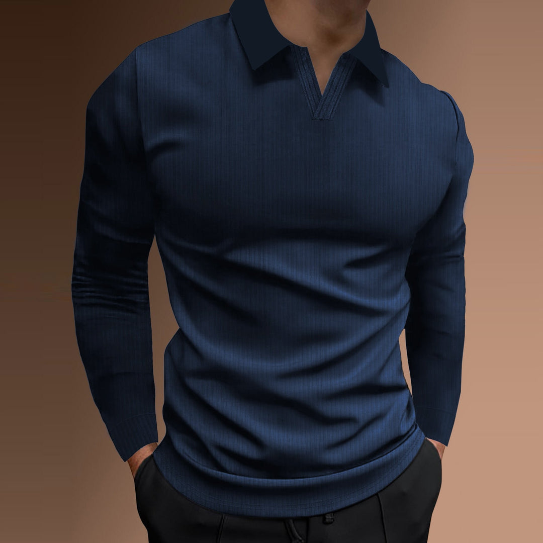 W&W Mode - Lässiger Herrenpullover mit V-Ausschnitt