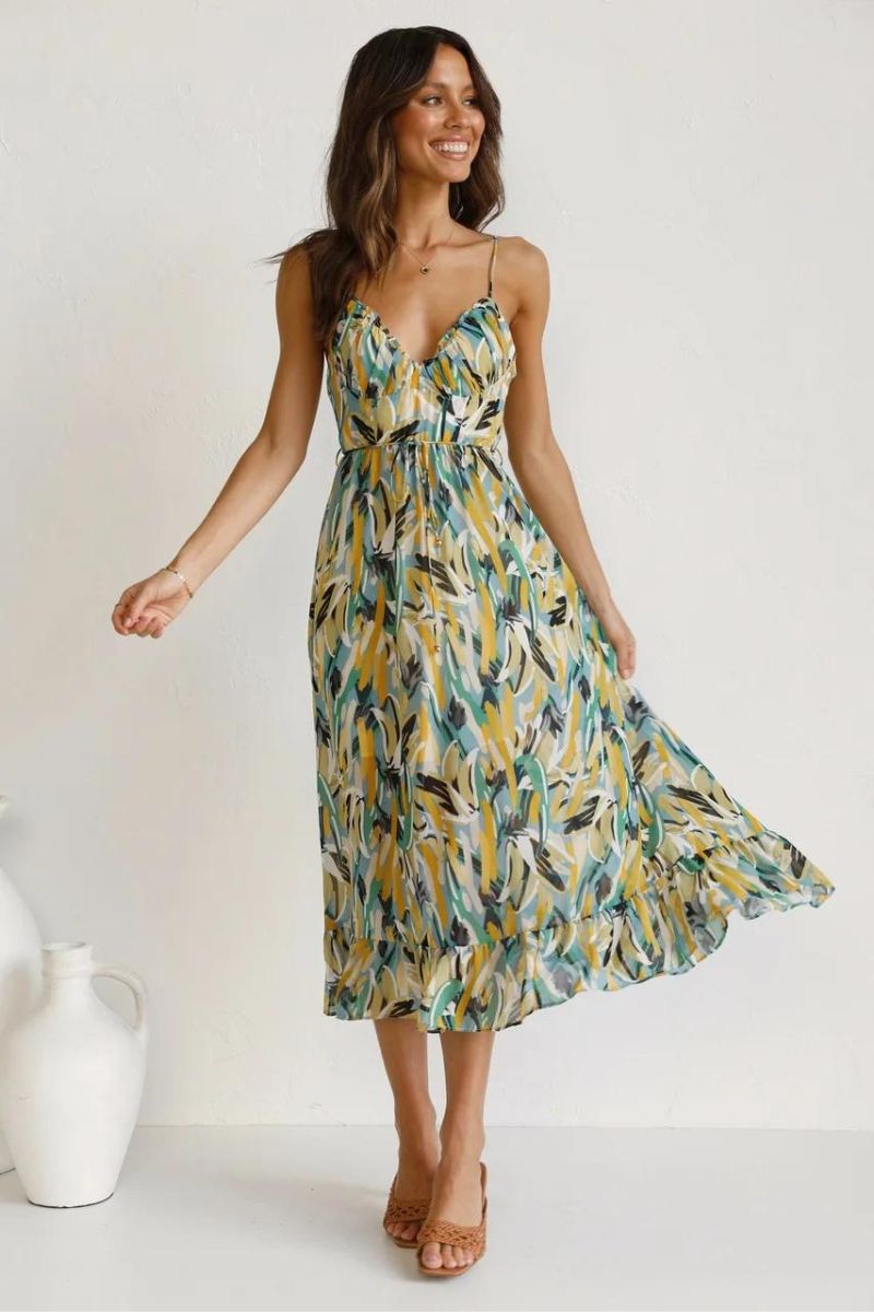 W&W Mode | Buntes Midi-Kleid