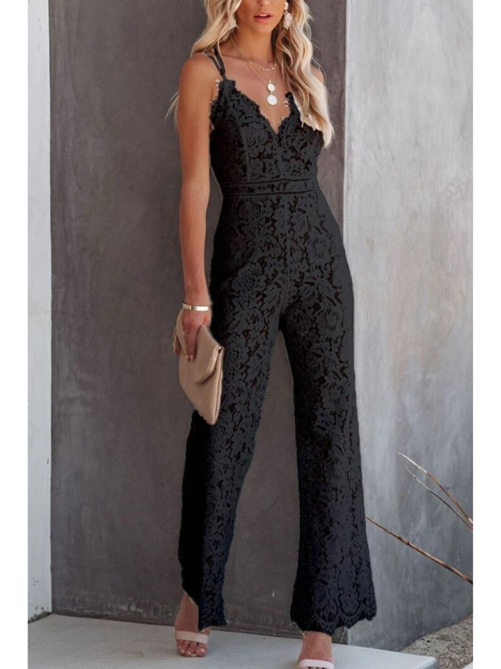 W&W Mode | Eleganter Spitzen-Jumpsuit für Damen | Luxuriös und Raffiniert