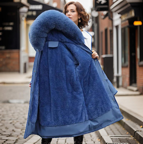 W&W Mode | Damen Winterjacke mit Pelzkragen