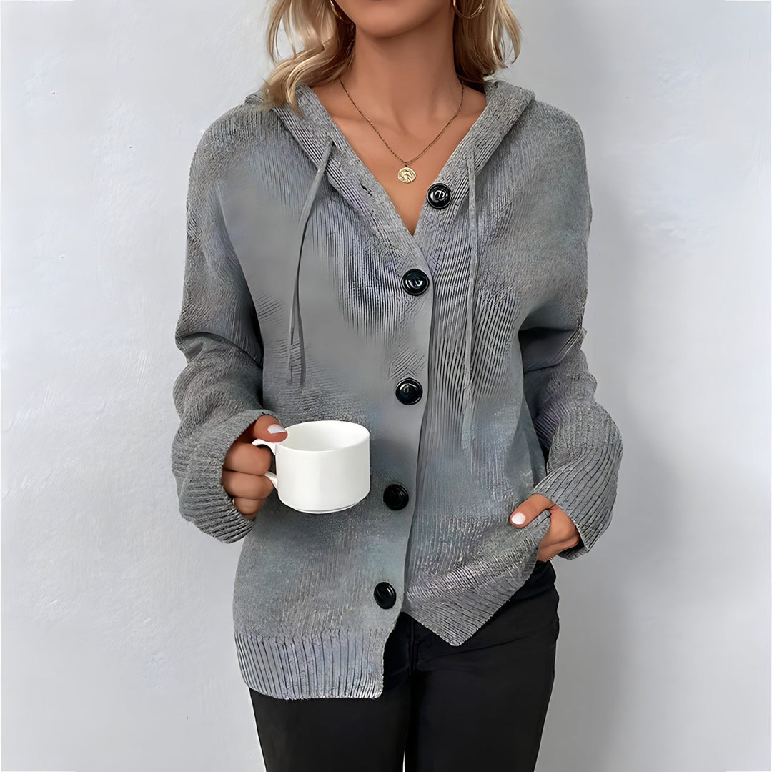 W&W Mode Strickjacke | Elegante bequeme Strickjacke mit Kapuze